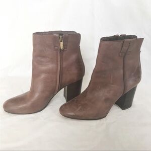 Sam Edelman leather stacked heel boots